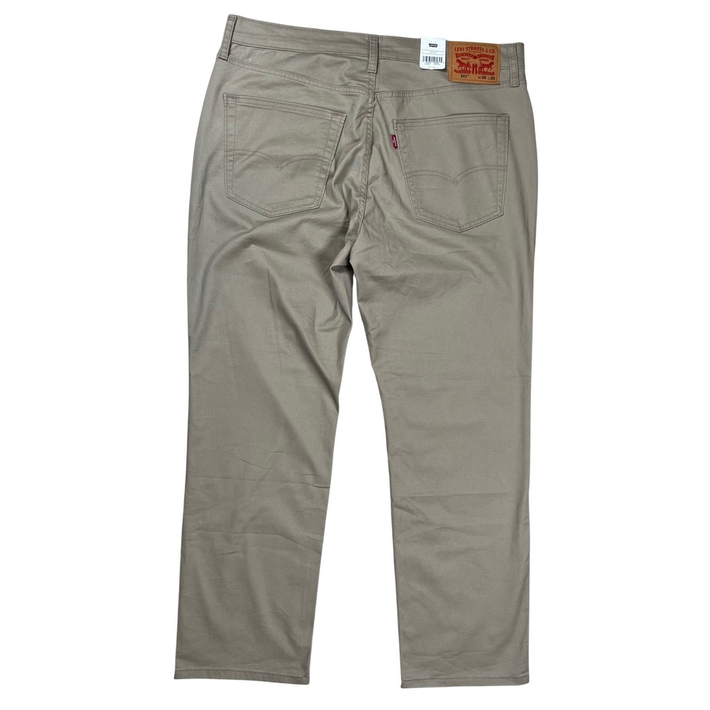 New Levis 541 Athletic Taper‎ Pants Mens 36x30 Khaki Tan All Seasons Tech NWT